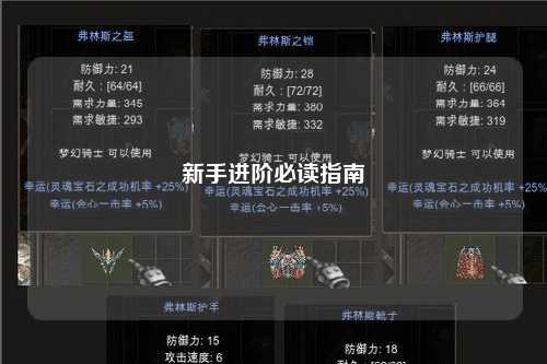 新手进阶必读指南