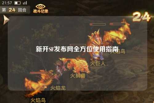 新开SF发布网全方位使用指南